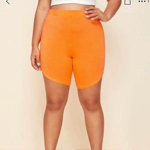 SHEIN plus size asymmetrical biker shorts NWT